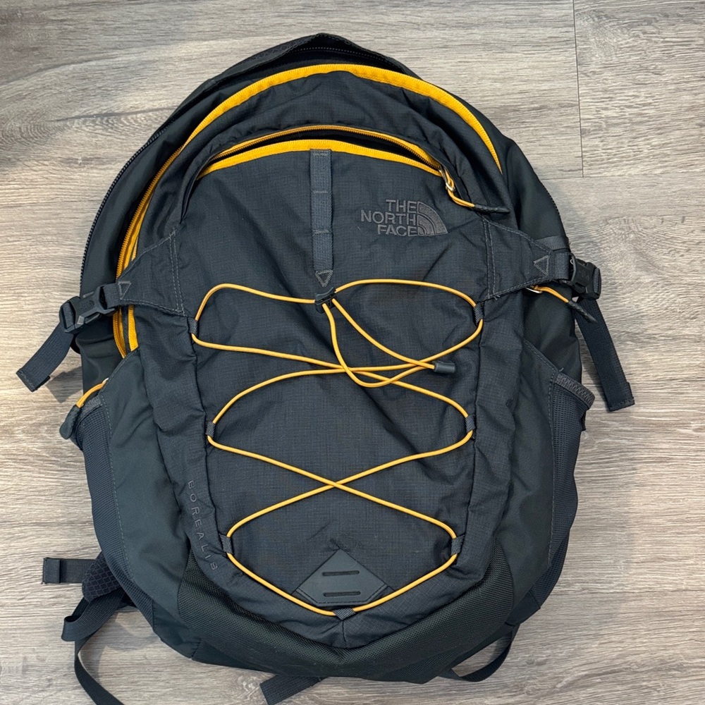 The North Face Men's Backpack in Charcoal/Orange